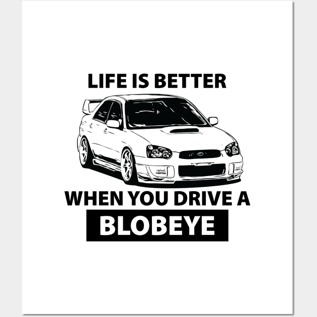 Subaru STI Blobeye Version 8 - Impreza WRX JDM Car Wall Art by JDM-Rey